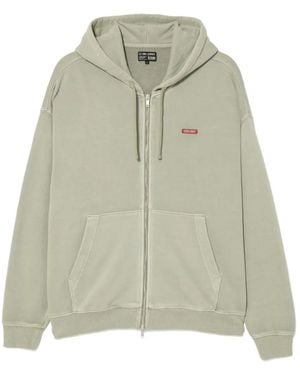 Izzue Logo-Embroidered Hoodie - Green