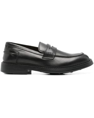 Doucal's Penny-Slot Leather Loafers - Grey