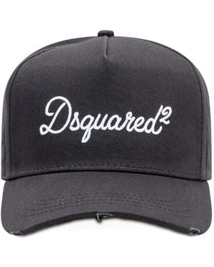 DSquared² Logo-Embroidered Baseball Cap - Gray