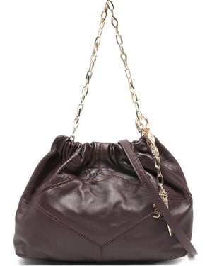 Ba&sh Chain-Strap Charm-Detail Tote Bag - Brown