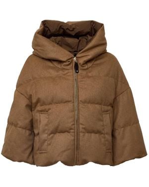 Max Mara Pam Quilted Hooded Jacket - Brown
