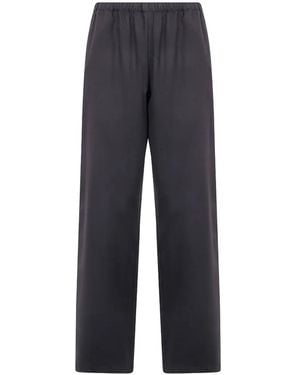 Laura Urbinati Elasticated-Waist Wool Trousers - Blue