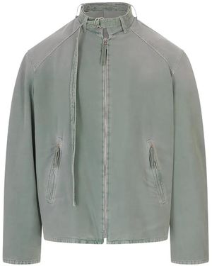Marni Buckle-Collar Raglan-Sleeve Jacket - Gray
