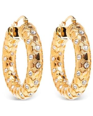 Versace Creolen mit Greca-Gravur - Mettallic