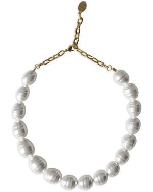 ALEVI Pearl-Effect Chain Necklace - Metallic