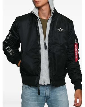 Alpha Industries Bomberjacke Mit Kapuze - Schwarz