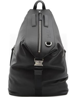 Loewe Convertible Leather Backpack - Black