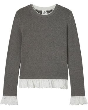 B+ AB Ruffled Top - Grey