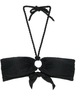 Heidi Klein Top De Bikini Con Cuello Halter - Negro