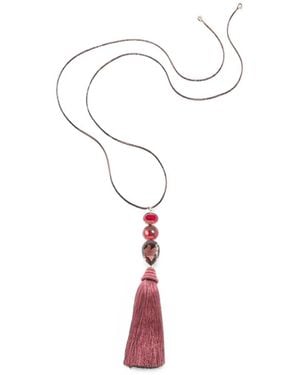 Jennifer Behr Torin Tassel Necklace - White