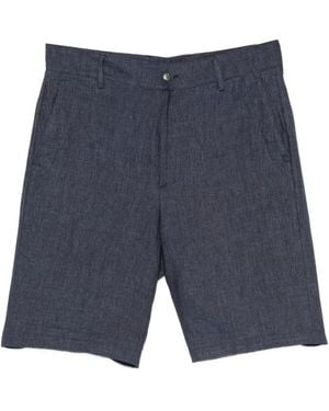 Canali Short En Lin - Blue