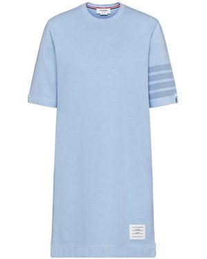 Thom Browne 4-Bar Jersey Mini Dress - Blue