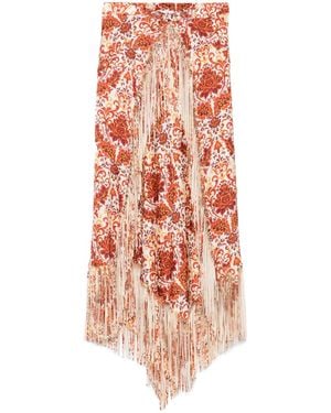 Rabanne Fringed Skirt - White