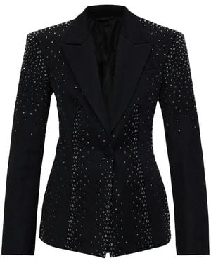The Attico Structured Wool Blazer - Black
