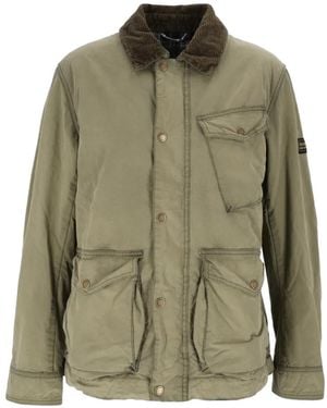Barbour Winter Drifter Washed-Wax Jacket - Green