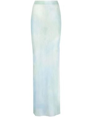 Off-White c/o Virgil Abloh Tie-Dye Sheer Maxi Skirt - Blue
