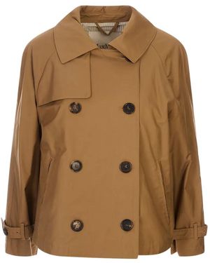 Max Mara Double-Breasted Buttoned Jacket - Brown