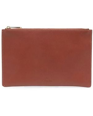 Il Bisonte Single-Pocket Medium Wallet - Red