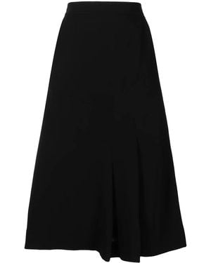 Shiatzy Chen Silk A-Line Skirt - Black