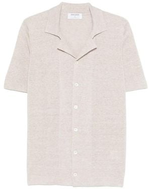 Gran Sasso Half-Button Short-Sleeve Shirt - White