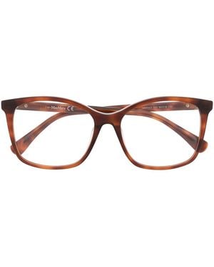 Max Mara Eyewear Rectangle-Frame Glasses - Brown