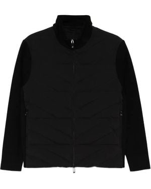 Emporio Armani Panelled Padded Jacket - Black