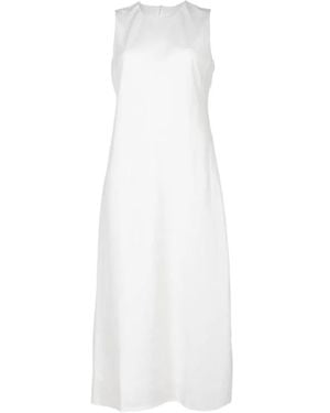 Vince Bias-Cut Sleeveless Midi Dress - White