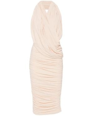 Amazuìn Robe Mi-Longue Froncée Manoon À Dos Nu - White