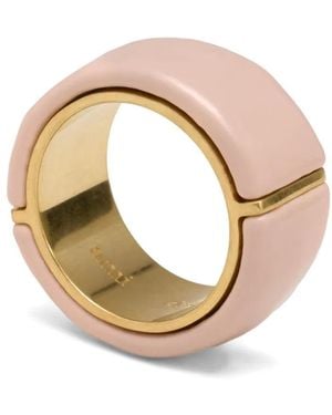 Ami Paris Gehämmerter Ring - Pink