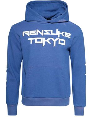 Rensuke Tokyo Hoodie Mit Logo-Print - Blau