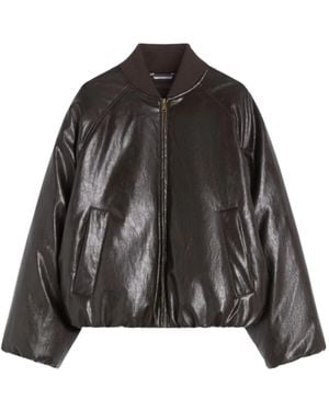 Weekend by Maxmara Potente Zip-closure Bomber Jacket - ブラック