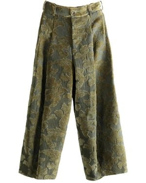 Uma Wang Jacquard Palazzo Pants - Green