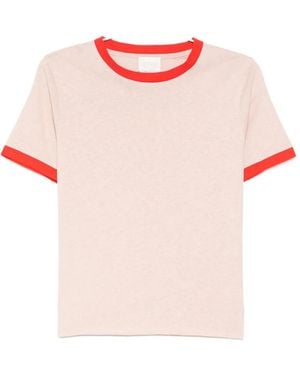 A.P.C. Raya Contrast-Trim T-Shirt - Pink