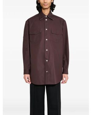 NAMACHEKO Ma-1 Flap-Pocket Shirt - Red
