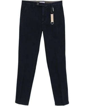 Manuel Ritz Diagonal-Pocket Chinos - Blue