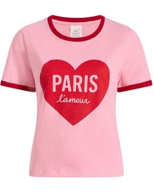 Cinq À Sept ハートプリント Tシャツ - ピンク
