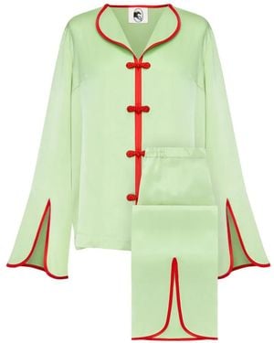 Sleeper Louis Chinoiserie Pajama Set - Green