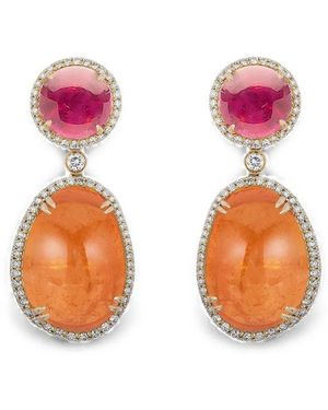 Goshwara Multi-Stone Earrings - Pink