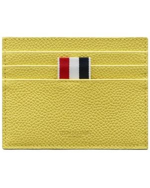 Thom Browne Pebble-Grain Card Holder - Yellow