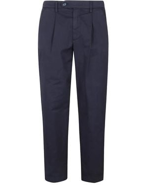 Re-hash Pleat-Detailing Pants - Blue