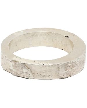 Paura Anillo Con Efecto Forjado - Blanco