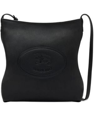 Burberry Highlands Kleine Leren Schoudertas - Zwart