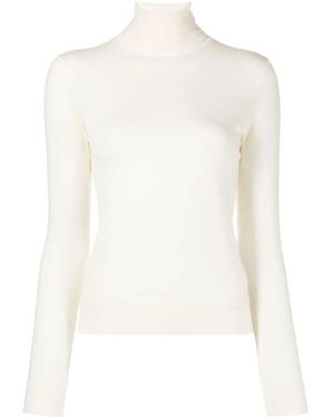 N.Peal Cashmere Roll-Neck Cashmere Jumper - White