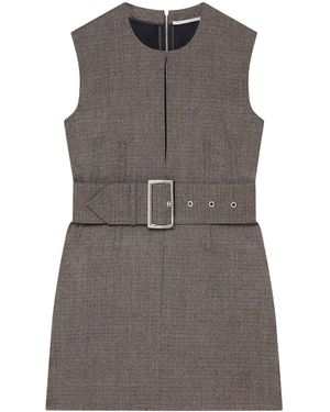 Stella McCartney Ärmelloses Minikleid Mit Gürtel - Grau