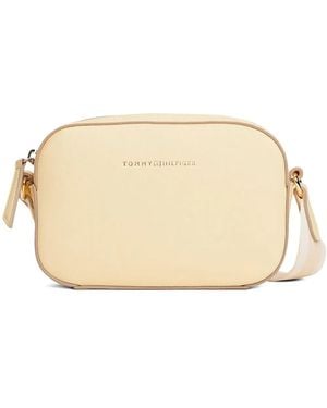 Tommy Hilfiger Embossed-Logo Cross Body Bag - Natural