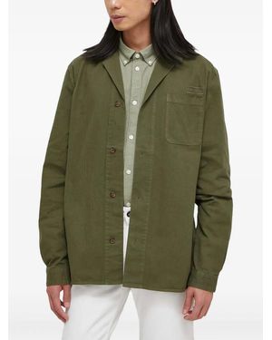 Les Deux Logo-Embroidered Shirt - Green
