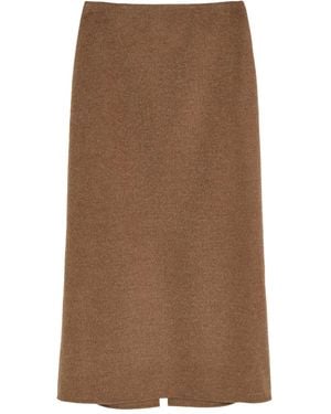 By Malene Birger Palomie Slit Skirt - Brown
