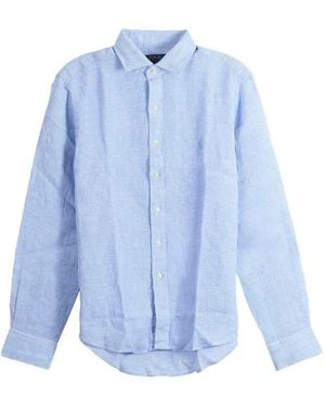 Polo Ralph Lauren Logo-Embroidered Linen Shirt - Blue