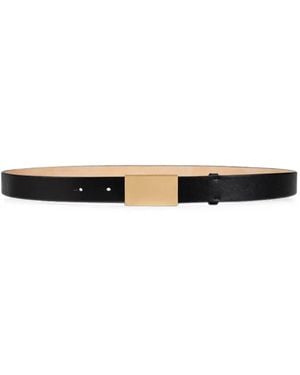 Victoria Beckham Portofino Mirror Leather Belt - White
