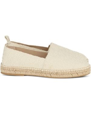 Off-White c/o Virgil Abloh Logo-Pattern Flat Espadrilles - Natural